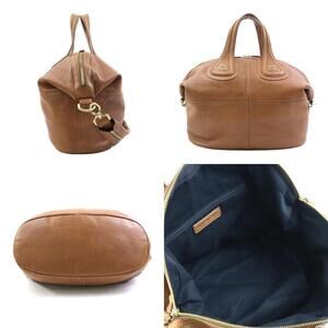Givenchy Nightingale Brown Bag Shoulder Leather 2way